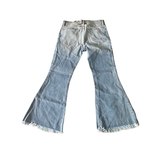 NWT Women’s FRAME Cropped Wide Leg Jeans Pants Raw Hem 27 - Picture 2 of 7